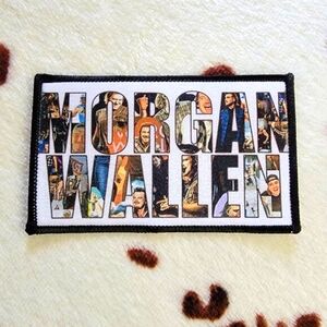 Morgan Wallen Sublimation DYI Fabric Hat Patch Glue Iron On Sew Hat Patch